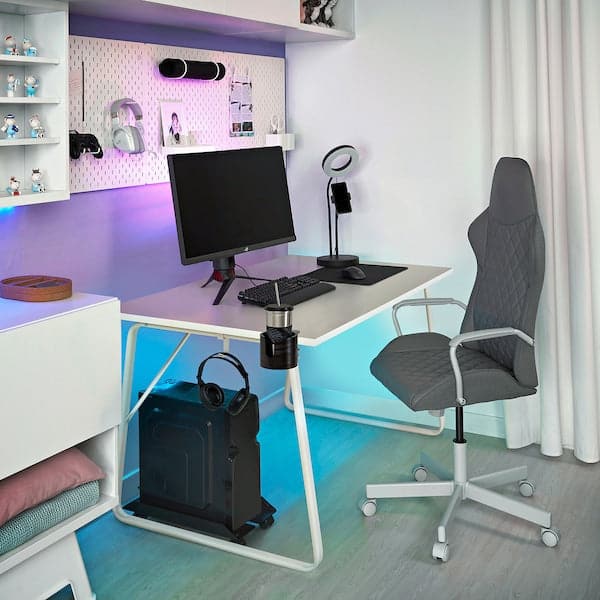 Ikea HUVUDSPELARE - Gaming desk, beige, 140x80 cm
