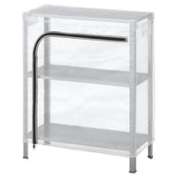 HYLLIS - Shelving unit with cover, transparent, 60x27x74 cm - best price from Maltashopper.com 69285939