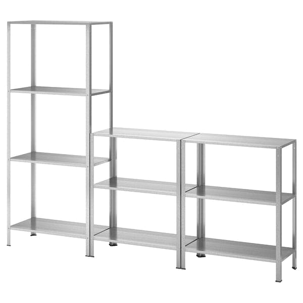 HYLLIS - Shelving unit in/outdoor, 180x27x74-140 cm