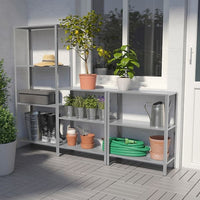 HYLLIS - Shelving unit in/outdoor, 180x27x74-140 cm - best price from Maltashopper.com 39318031
