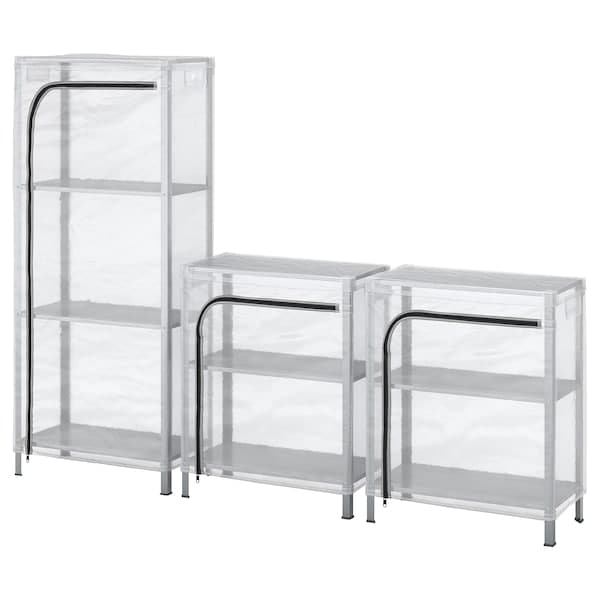HYLLIS - Shelving units with covers, transparent, 180x27x74-140 cm - best price from Maltashopper.com 39291748