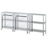 HYLLIS shelving units with covers, transparent, 180x27x74 cm