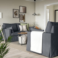 HYLTARP - 2-seater sofa, Gransel grey , - best price from Maltashopper.com 89514893