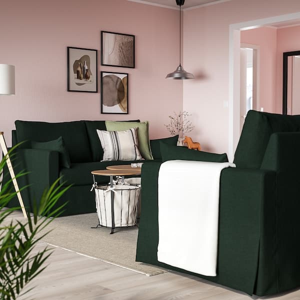 HYLTARP - 2-seater sofa, Tallmyra dark green , - best price from Maltashopper.com 99514915