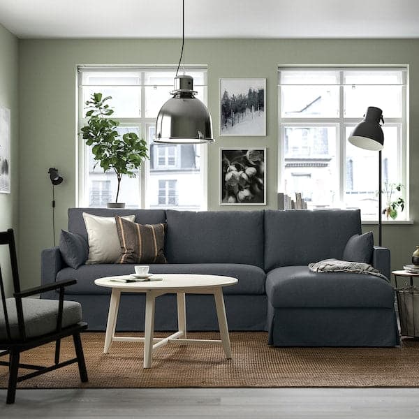 Ikea HYLTARP - 3-seater sofa/chaise-longue, right, Gransel grey ,
