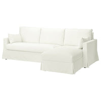 HYLTARP - 3-seater sofa/chaise-longue, right, Hallarp white , - best price from Maltashopper.com 99495832