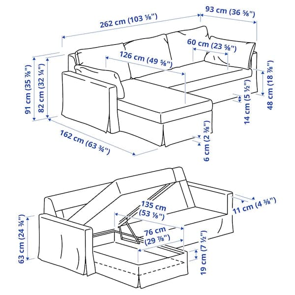 HYLTARP - 3-seater sofa/chaise-longue, left, Hallarp white , - best price from Maltashopper.com 59489692