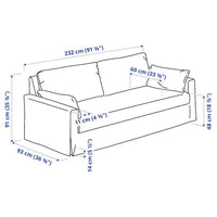 HYLTARP - 3-seater sofa, Hallarp white , - best price from Maltashopper.com 49489640
