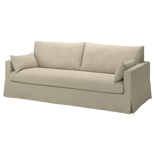 HYLTARP - 3-seater sofa, Hemmesta light beige ,