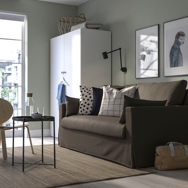 Ikea HYLTARP - 2-seater sofa bed, Gransel dove grey ,