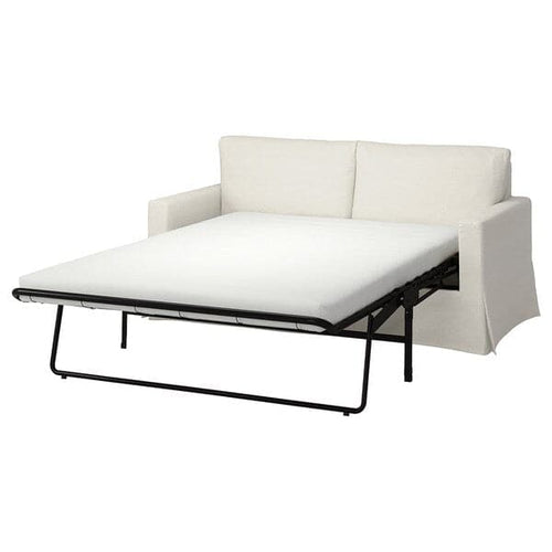 HYLTARP - 2-seater sofa bed, Gransel natural ,