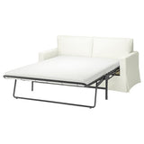 HYLTARP 2-seat sofa-bed, Hallarp white, 182 cm