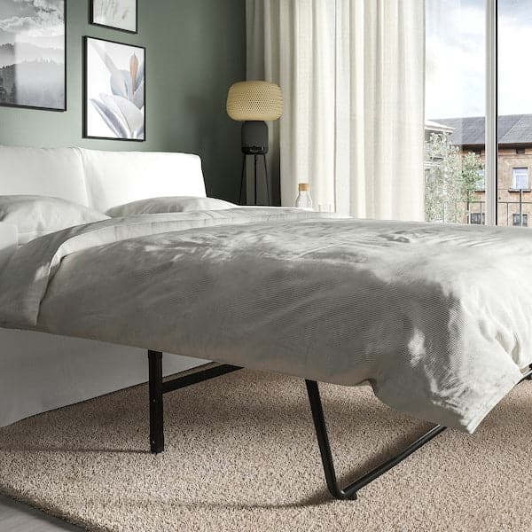 HYLTARP - 2-seater sofa bed, Hallarp white , - best price from Maltashopper.com 59489588