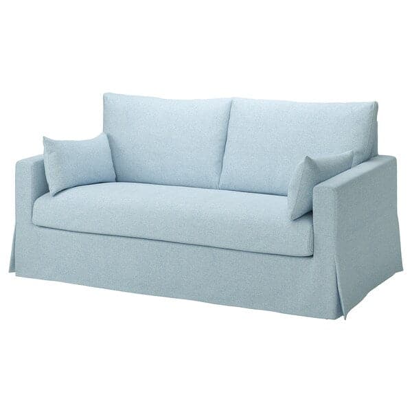 HYLTARP - 2-seater sofa bed, Kilanda pale blue , - best price from Maltashopper.com 79489592