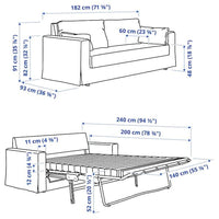 HYLTARP - 2-seater sofa bed, Kilanda pale blue , - best price from Maltashopper.com 79489592