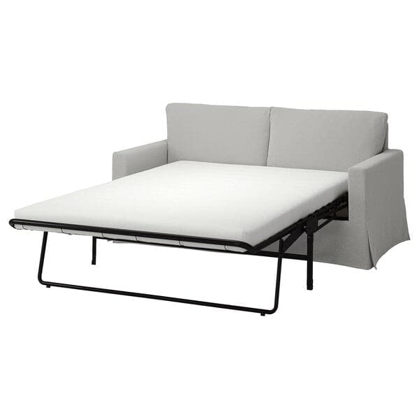 HYLTARP - 2-seater sofa bed, Tallmyra white/black ,