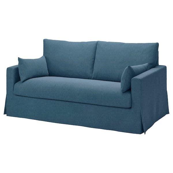 HYLTARP - 2-seater sofa bed, Tallmyra blue , - best price from Maltashopper.com 19514877