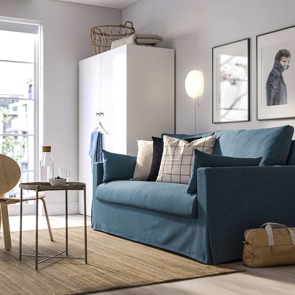 Ikea HYLTARP - 2-seater sofa bed, Tallmyra blue ,