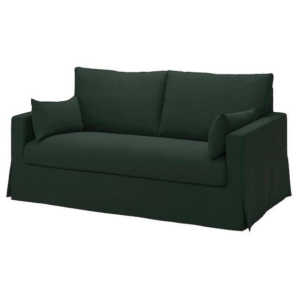HYLTARP - 2-seater sofa bed, Tallmyra dark green , - best price from Maltashopper.com 19514882