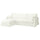 HYLTARP - Sofa cover 3 p/chaise-longue left, Hallarp white ,