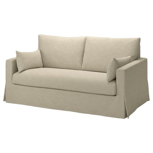 HYLTARP - 2-seater sofa cover, Hemmesta light beige ,