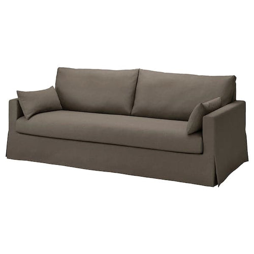 HYLTARP - 3-seater sofa cover, Gransel dove grey ,