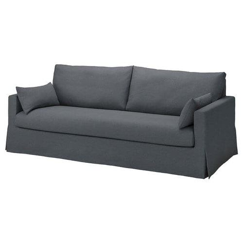 HYLTARP - 3-seater sofa cover, Gransel grey ,