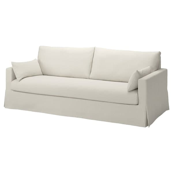 HYLTARP - 3-seater sofa cover, Gransel natural , - best price from Maltashopper.com 60547403