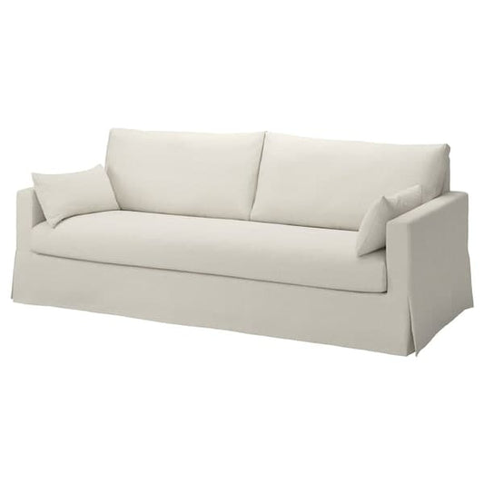 HYLTARP - 3-seater sofa cover, Gransel natural , - best price from Maltashopper.com 60547403