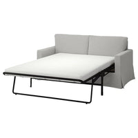 HYLTARP cover for 2-seat sofa-bed, Tallmyra white/black