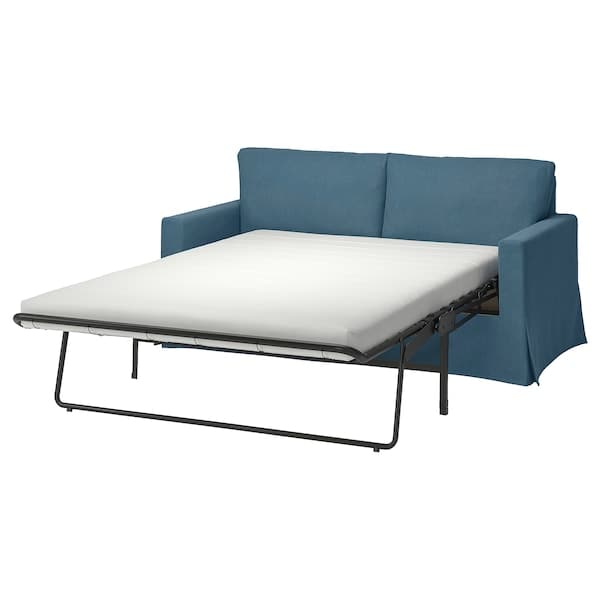 HYLTARP - Cover for 2-seater sofa bed, Tallmyra blue ,