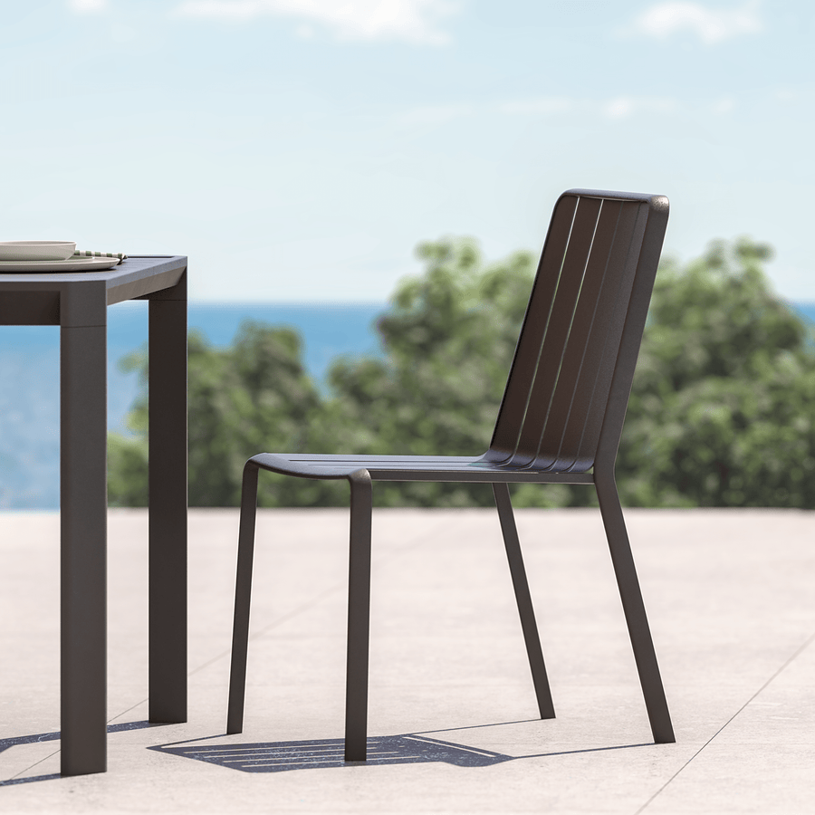 Bricocenter IDAHO ALUMINIUM ANTHRACITE CHAIR 58X52X87CM