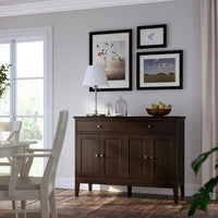 IDANÄS - Sideboard, dark brown stained, 124x50x95 cm - best price from Maltashopper.com 50496022
