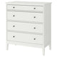 IDANÄS chest of 4 drawers, white, 104x118 cm