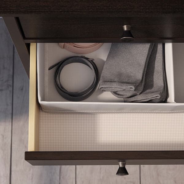 IDANÄS - Chest of 4 drawers, dark brown stained, 104x118 cm - best price from Maltashopper.com 90458768