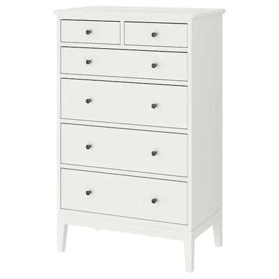 IDANÄS - Chest of 6 drawers, white, 84x135 cm - best price from Maltashopper.com 20458700