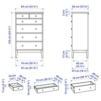 IDANÄS - Chest of 6 drawers, white, 84x135 cm - best price from Maltashopper.com 20458700