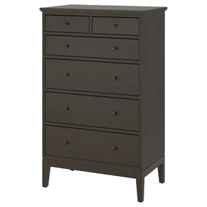 Ikea IDANÄS - Chest of 6 drawers, dark brown stained, 84x135 cm
