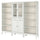 IDANÄS - IDANÄS Storage combination w glass doors, white, 244x39x211 cm