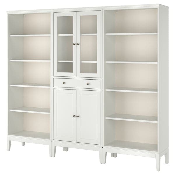 Ikea IDANÄS - Storage combination w glass doors, white, 244x39x211 cm