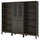 IDANÄS - IDANÄS Storage combination w glass doors, dark brown/stained, 244x39x211 cm