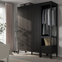 IDANÄS - Wardrobe combination, dark brown, 180x59x211 cm - best price from Maltashopper.com 79388296