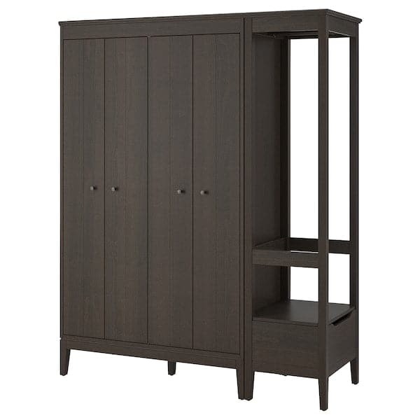 Ikea IDANÄS - Wardrobe combination, dark brown, 180x59x211 cm