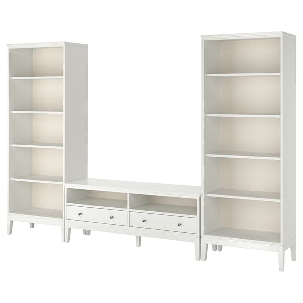 IDANÄS - TV storage combination, white, 325x40x211 cm