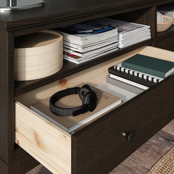IDANÄS - TV storage combination, dark brown/stained, 325x40x211 cm - best price from Maltashopper.com 39437331