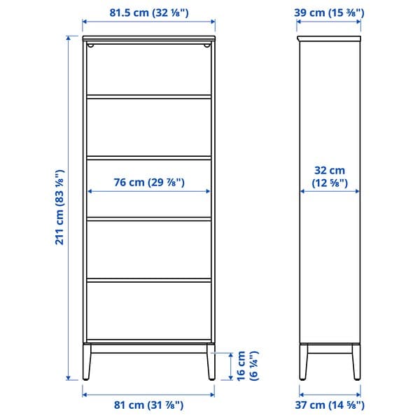IDANÄS - TV storage combination, dark brown/stained, 325x40x211 cm - best price from Maltashopper.com 39437331