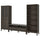 IDANÄS - IDANÄS TV storage combination, glass/dark brown stained, 325x40x211 cm