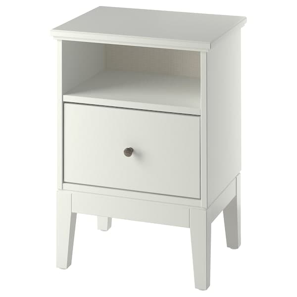 IDANÄS - Bedside table, white, 47x40 cm