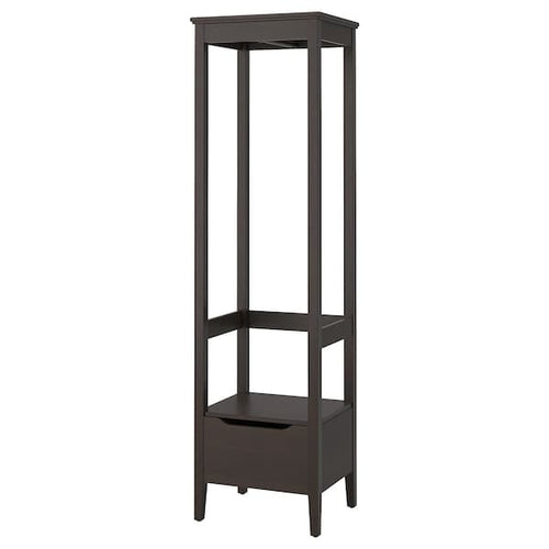 IDANÄS open wardrobe, dark brown stained, 59x211 cm