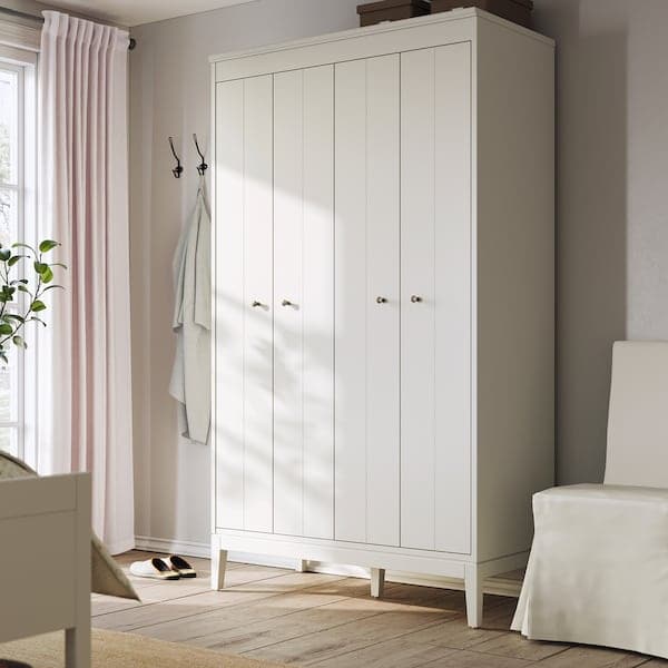 IDANÄS - Wardrobe, white, 121x211 cm - best price from Maltashopper.com 60458835